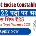 UPSSSC Excise Constable Recruitment 2026